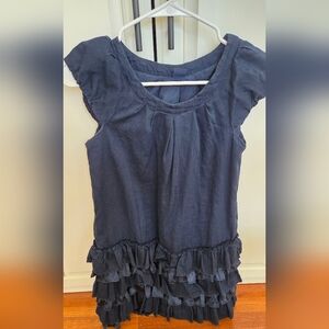 GAP Navy Blue Ruffle Kids Dress